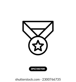 Medal icon vector illustration logo template for many purpose. Isolated on white background.