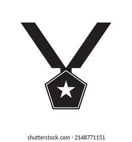 medal icon vector illustration on white background