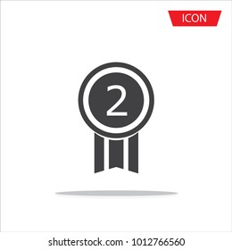 Medal icon vector isolated on white background.