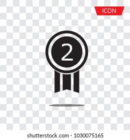 Medal icon vector isolated on transparent background.