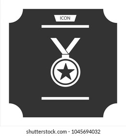 Medal icon vector isolated on background.