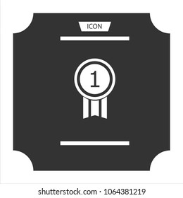 Medal icon vector isolated on  background.
