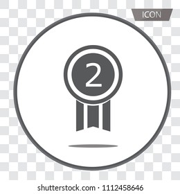Medal icon vector isolated on background.