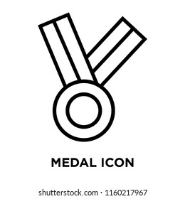 Medal icon vector isolated on white background, Medal transparent sign , linear symbol and stroke design elements in outline style