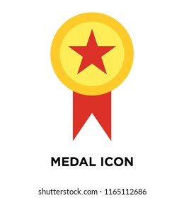 Medal icon vector isolated on white background, Medal transparent sign , question symbols