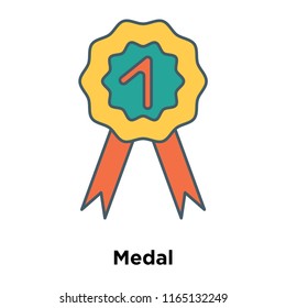 Medal icon vector isolated on white background, Medal transparent sign