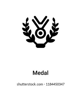 Medal icon vector isolated on white background, logo concept of Medal sign on transparent background, filled black symbol