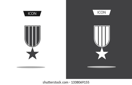 Medal Icon Vector isolated on white background