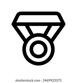 medal icon. vector line icon for your website, mobile, presentation, and logo design.