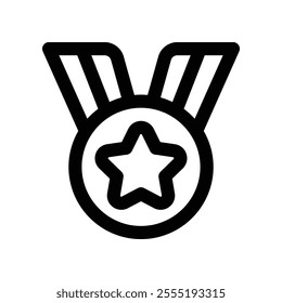 medal icon. vector line icon for your website, mobile, presentation, and logo design.