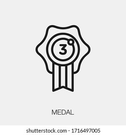 símbolo de signo vectorial de icono de medalla