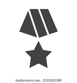 Medal icon Vector logo set flat