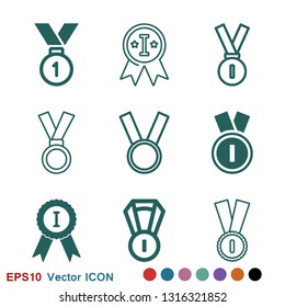 Medal icon, vector logo, medal symbol for your web site