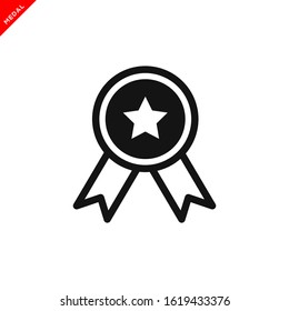 medal icon vector logo template in trendy flat style 