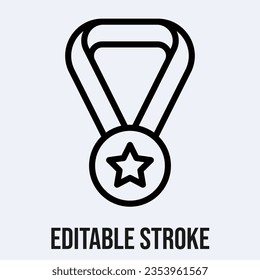 Icono Medal, Vector De Fondo Blanco.