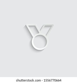  Medal icon vector  paper icon