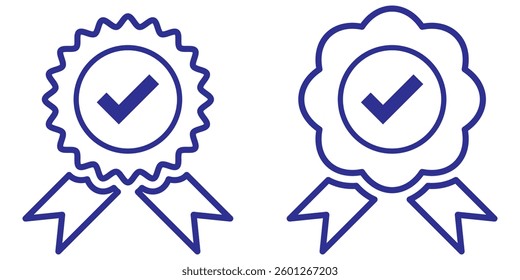 medal icon vector set. certificate illustration sign collection. achievement symbol. award logo. EPS 10.