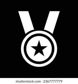 símbolo de símbolo vectorial de icono de medalla