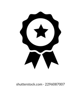 Medal icon vector. Simple award medal sign illustration on white background..eps