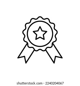 Plantillas de diseño de símbolos vectoriales de icono de medalla aisladas en fondo blanco