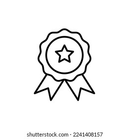 Plantillas de diseño de símbolos vectoriales de icono de medalla aisladas en fondo blanco