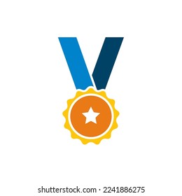 Medal icon vector symbol design templates isolated on white background