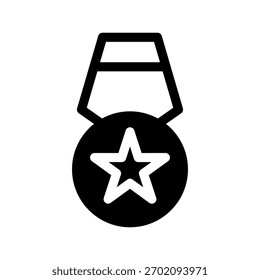 Ilustração de Design de Símbolo de Vetor de Ícone de Medalha