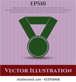 icono de medalla símbolo vector pinos planos jpg sitio web concepto de aplicación