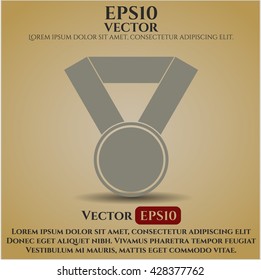 icono de medalla símbolo vector pinos planos jpg sitio web concepto de aplicación