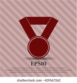 icono de medalla símbolo vector pinos planos jpg sitio web concepto de aplicación