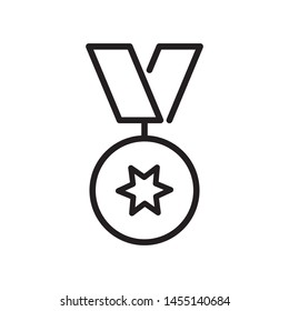 medal icon vector in trendy flat design