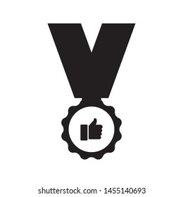 medal icon vector in trendy flat design