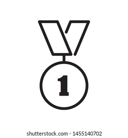 medal icon vector in trendy flat design