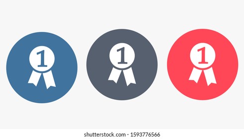 Medal Icon vector in trendy flat style isolated on gray background. Medal Icon vector symbol for your web site design, logo, app, UI. Medal Icon vectorVector illustration 