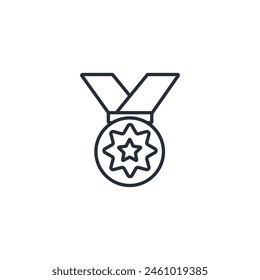 Medal icon. vector.Editable stroke.linear style sign for use web design,logo.Symbol illustration.