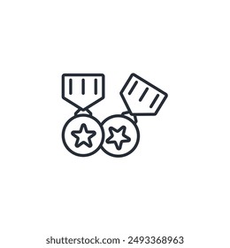 Medal icon. vector.Editable stroke.linear style sign for use web design,logo.Symbol illustration.