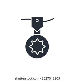 Medal icon. vector.Editable stroke.linear style sign for use web design,logo.Symbol illustration.