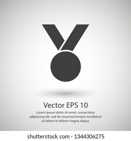 Medal icon, web design. Medal of honor vector illustration icon. Symbol medal ribbon. Vector award logo