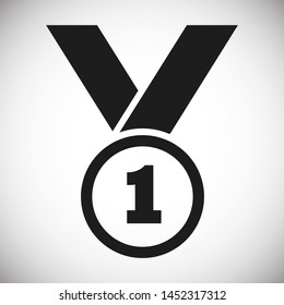 Medal icon, web design. Medal of honor vector illustration icon. Symbol medal ribbon. Vector award logo