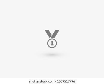 Medal icon, web design. Medal of honor vector illustration icon. Symbol medal ribbon. Vector award logo