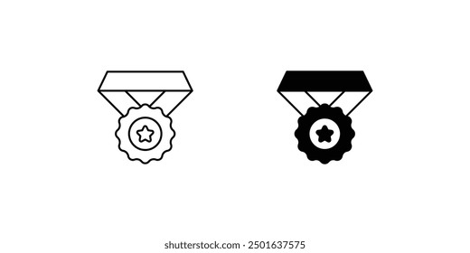 Medaillensymbol mit weißem Hintergrund, Vektorgrafik