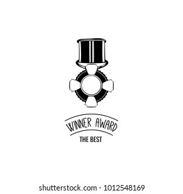 Medal Icon. Winner. Award Vector illustration First place