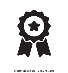 medal icon. Winner badge icon design concept. Rosette medals icon line style design. Vector illustration.