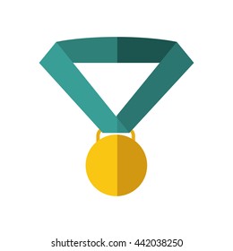 Medal icon. Winner design. Vector graphic