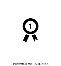 Medal icon. Winner vector badge