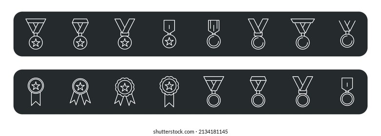 medal  icons set . medal  pack symbol vector elements for infographic web