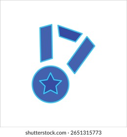 Medal Icons. Simple Colored Vector Illustration