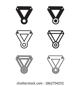 Vector de iconos de medalla. Icono Medal Icono ilustración vectorial