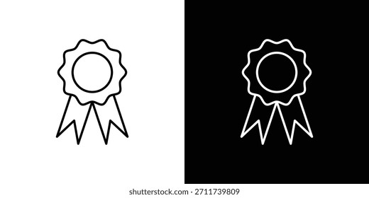 Símbolo de Vector de iconos de medalla con líneas de trazo editables para Diseños web