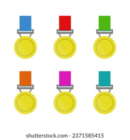 Medal illustrated in vector on background